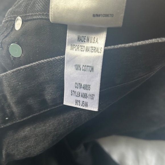 AGOLDE Black 90s Jeans – Straight Leg – Distressed / Palm-Sized Rip – Women’s 25 - Picture 6 of 6